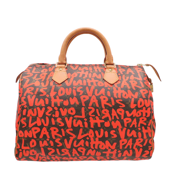Louis Vuitton Monogram Orange Graffiti Stephen Sprouse Speedy Bag