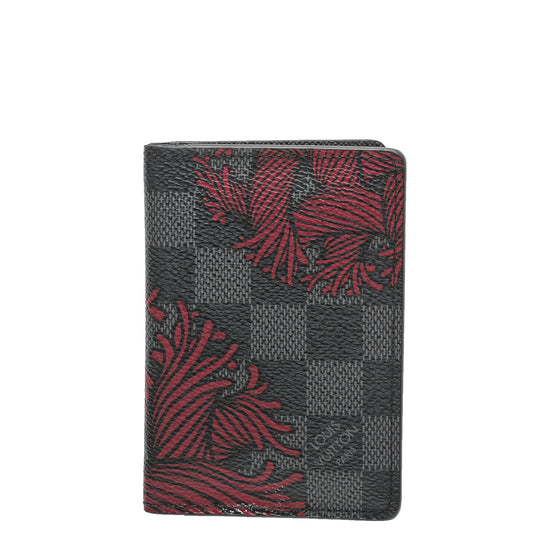 Louis Vuitton Graphite Red Rope Print Pocket Organizer