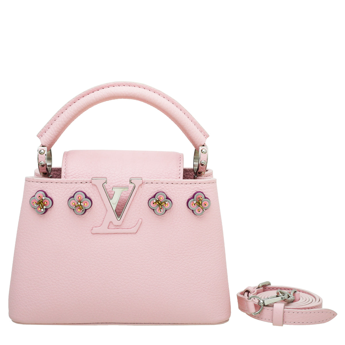 Louis Vuitton Capucines Handbag Sequins Mini Pink 3574903