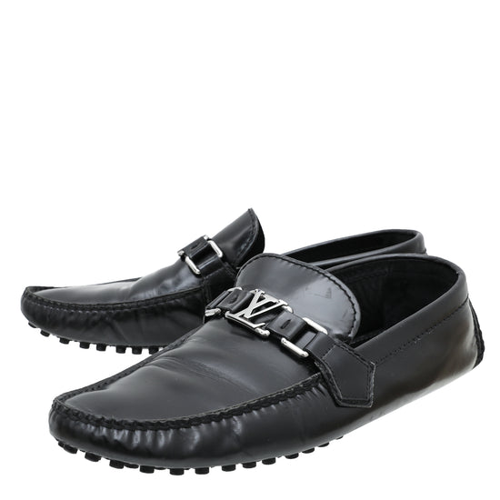 Louis Vuitton LV Men Hockenheim Moccasin Shoes Black - LULUX