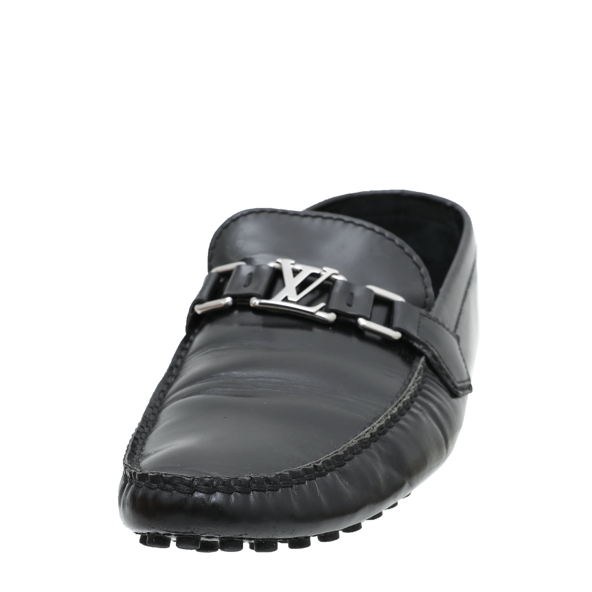 Louis Vuitton Black Hockenheim Moccasin Loafer 7.5-Louis Vuitton-THE CLOSET