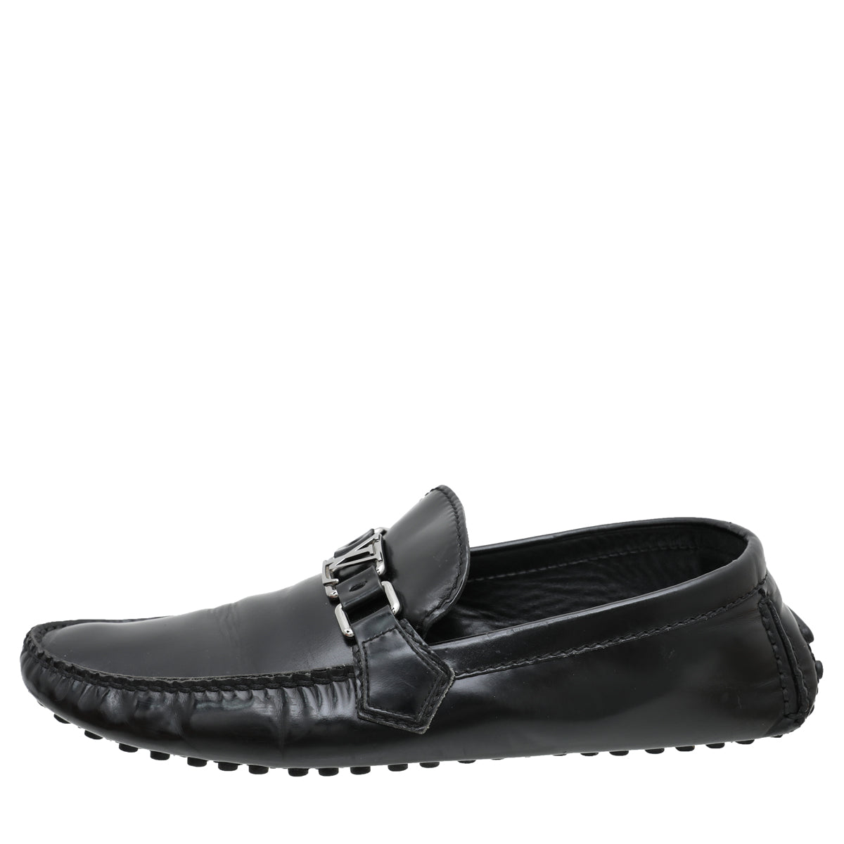 Louis Vuitton Black Hockenheim Moccasin Loafer 7.5-Louis Vuitton-THE CLOSET