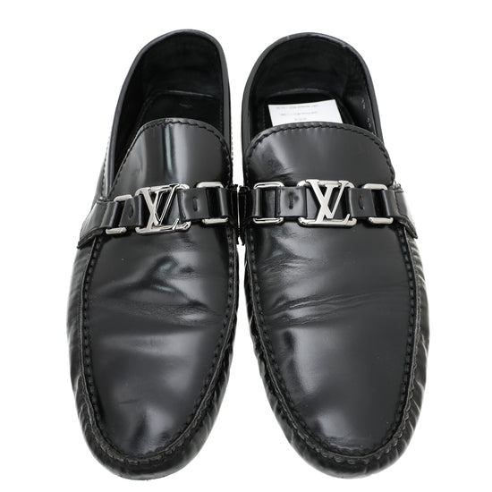 LOUIS VUITTON SHOES HOCKENHEIM MOCCASIN 13 47 CHECKERBOARD LOAFER SHOES  Navy blue Leather ref.875178 - Joli Closet