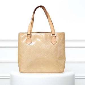 Louis Vuitton Beige Vernis Houston Bag
