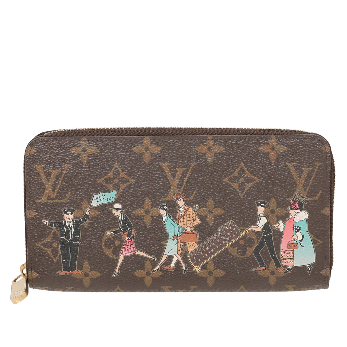 Louis Vuitton Brown Multicolor Illustre Zippy Wallet-Louis Vuitton-THE CLOSET