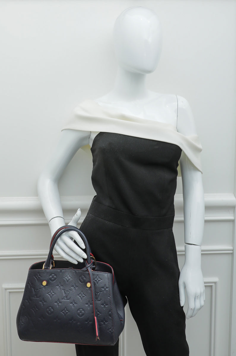 Louis Vuitton Marine Rouge Monogram Empreinte Montaigne BB Bag-Louis Vuitton-THE CLOSET