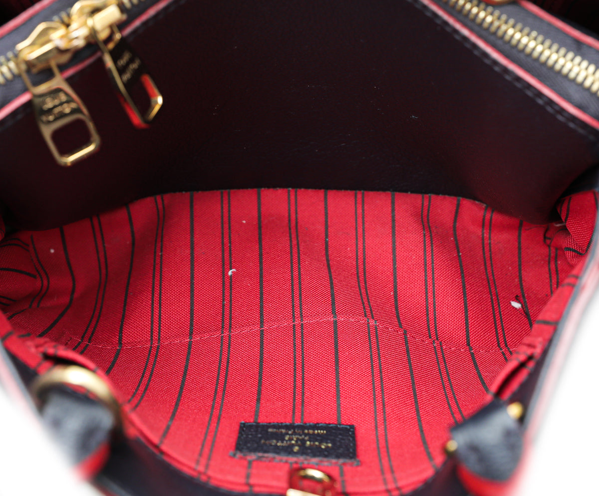 Louis Vuitton Marine Rouge Monogram Empreinte Montaigne MM Bag