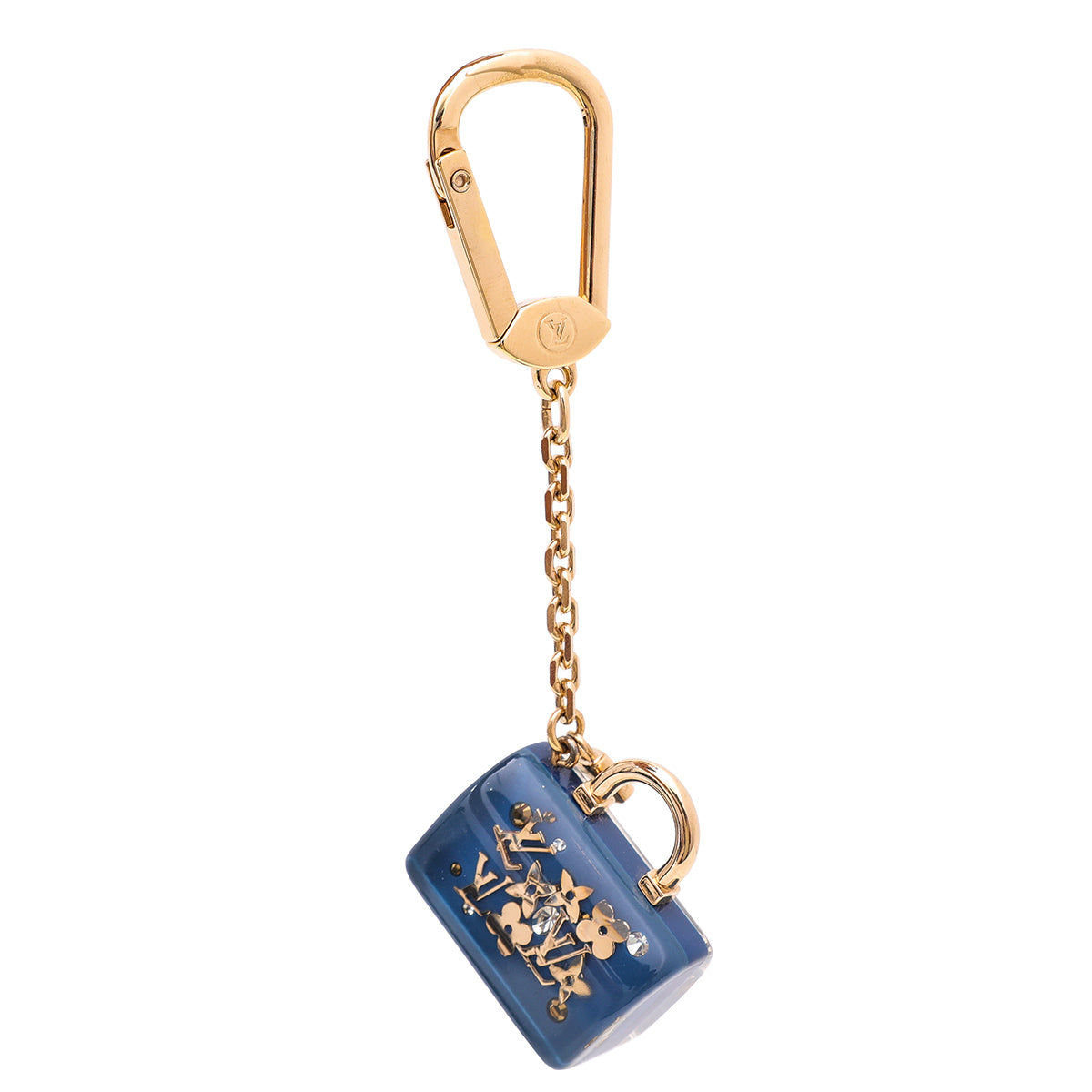Louis Vuitton Bleu Inclusion Speedy Bag Charm Key Chain