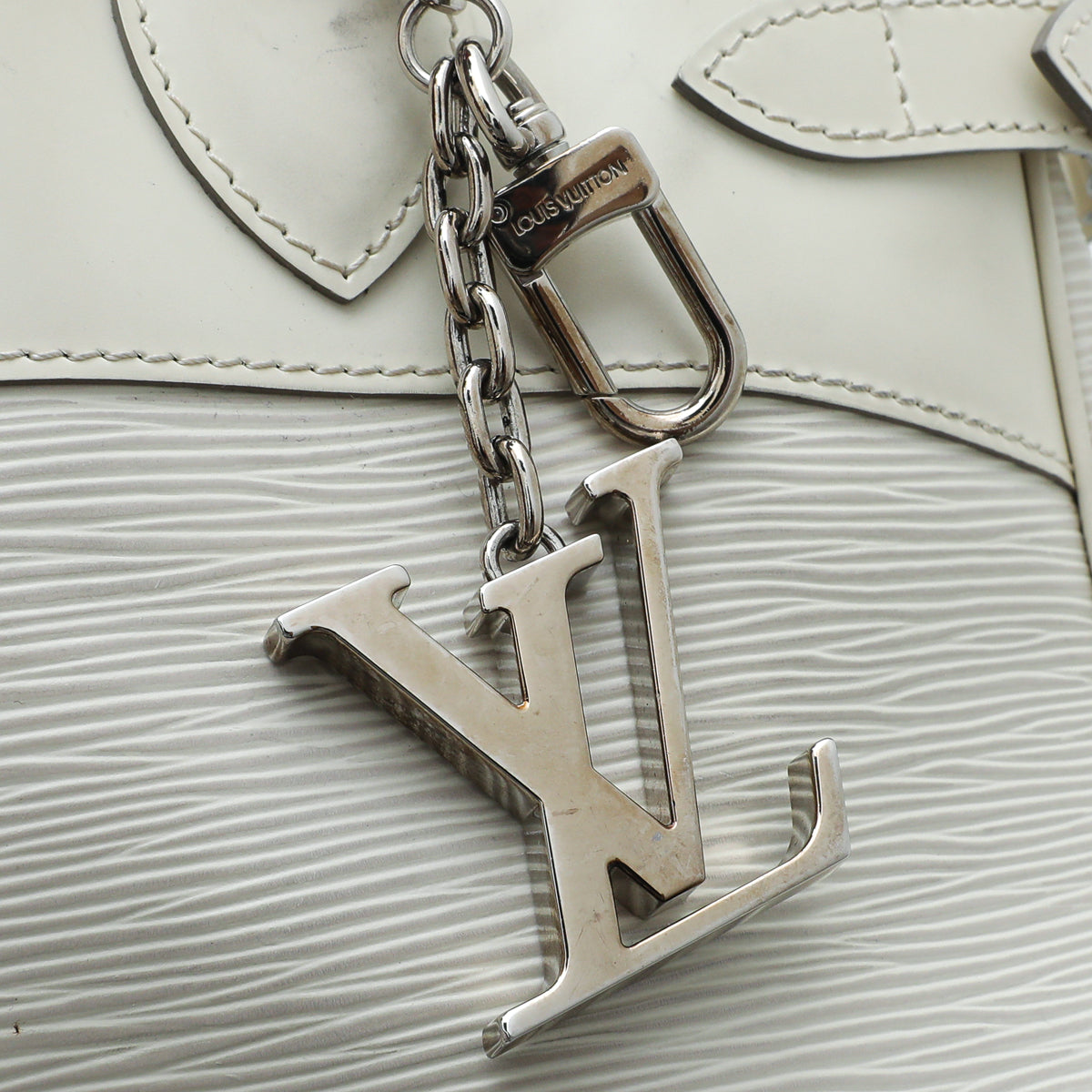 Louis Vuitton Ivory Passy PM Bag w- LV Bag Charm-Louis Vuitton-THE CLOSET