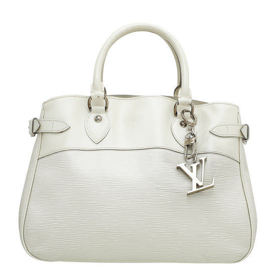 Louis Vuitton Ivory Passy PM Bag w- LV Bag Charm