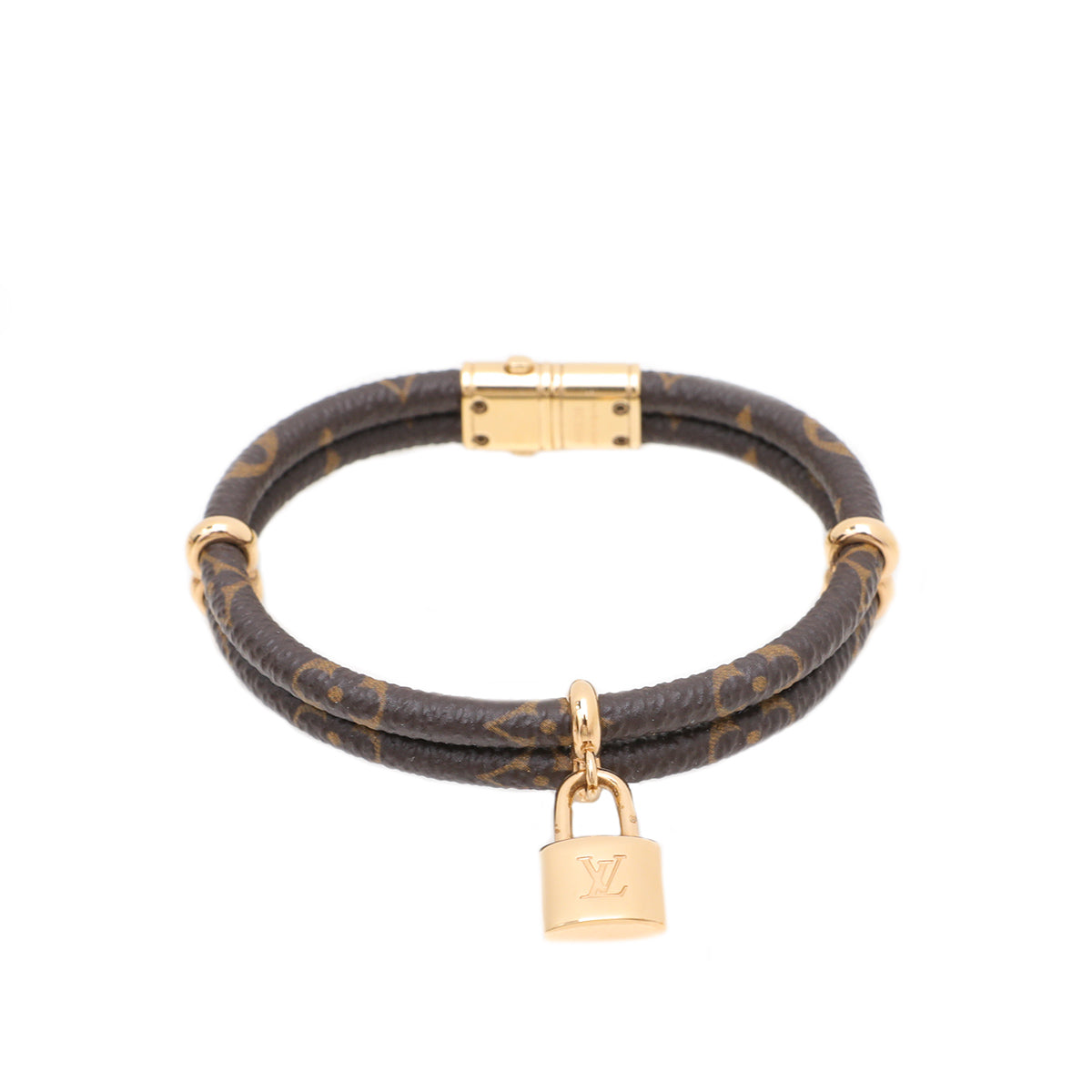 Louis Vuitton Leather Nano Monogram Wrap Bracelet - Gold-Plated Wrap,  Bracelets - LOU885544 | The RealReal