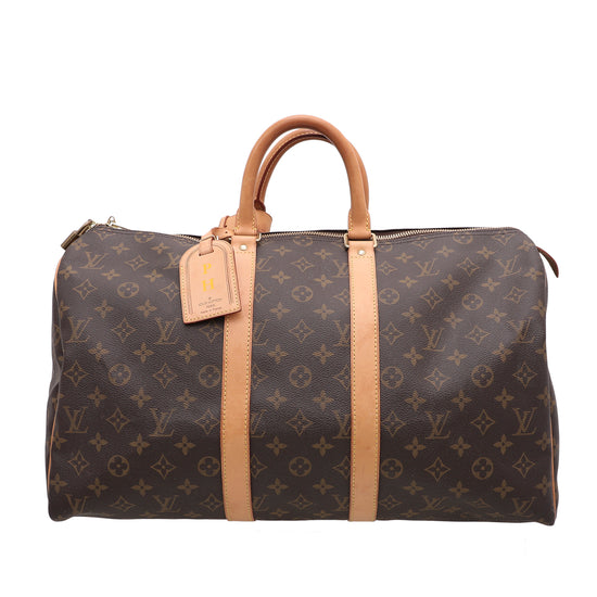 Louis Vuitton Brown Monogram Keepall 45 Bag