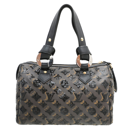 Louis Vuitton monogram Black L.E Eclipse Sequins Speedy Bag