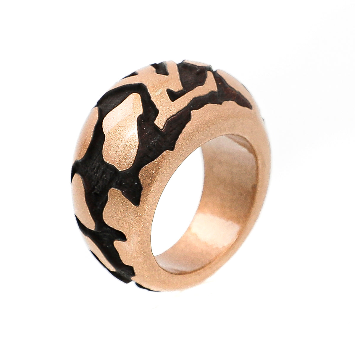 Louis Vuitton Gold Brown Lacquer Wood Leomonogram Ring L-Louis Vuitton-THE CLOSET