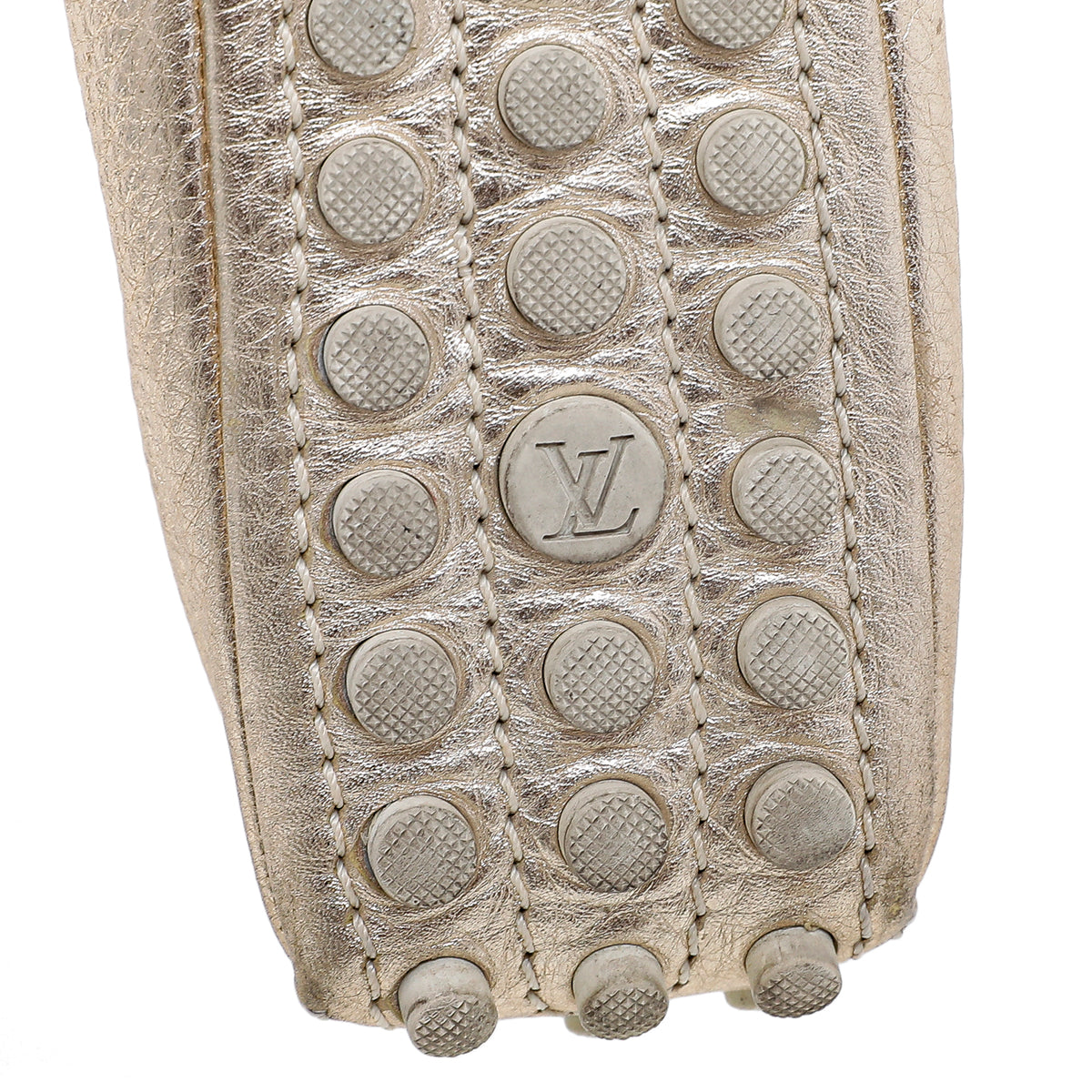 Louis Vuitton Metallic Gold Bow Ballerina Flats 37.5-Louis Vuitton-THE CLOSET