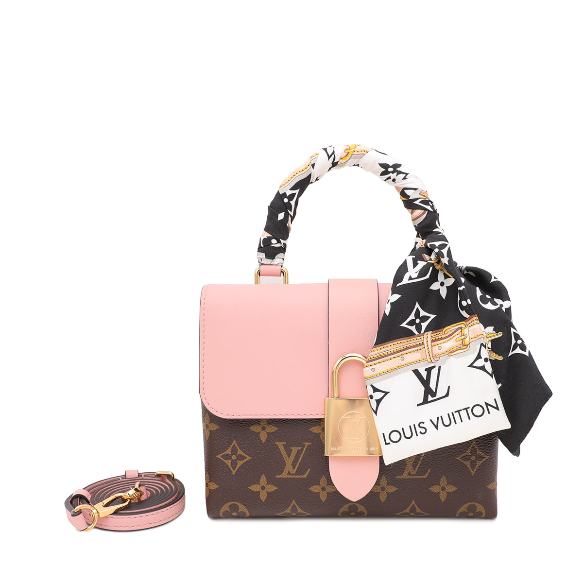 Louis Vuitton Pink Monogram Lock BB Bag W- Confidential Bandeau-Louis Vuitton-THE CLOSET