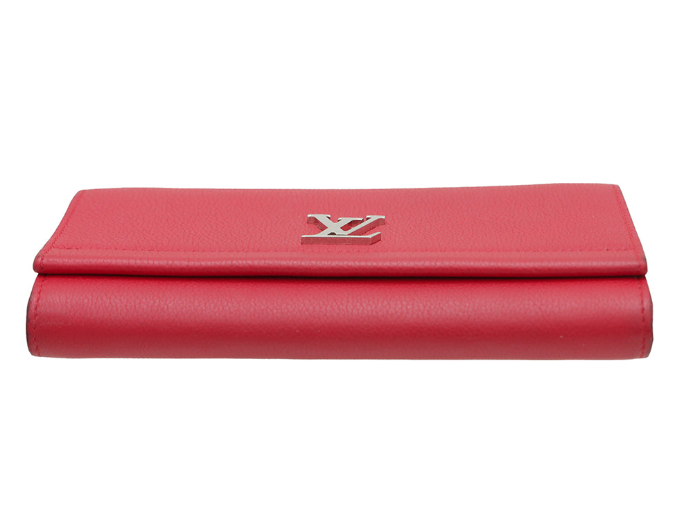 capucines compact wallet red