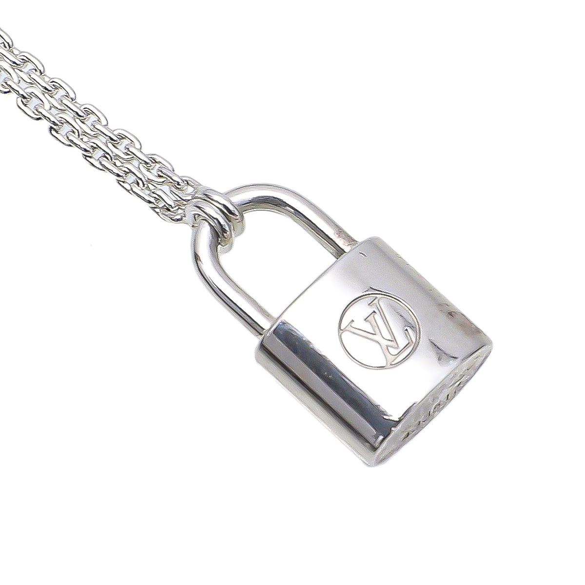 Louis Vuitton Silver Lockit Pendant Necklace - Silver, Sterling Silver  Pendant Necklace, Necklaces - LOU244055