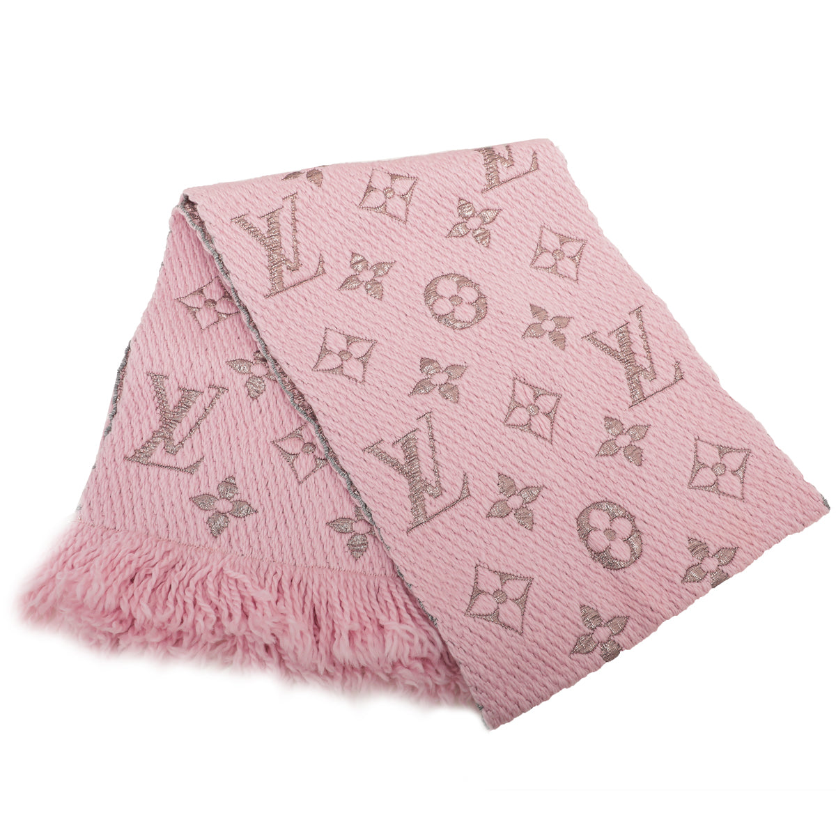 Louis Vuitton - LOUIS VUITTON logomania shine scarf in rose