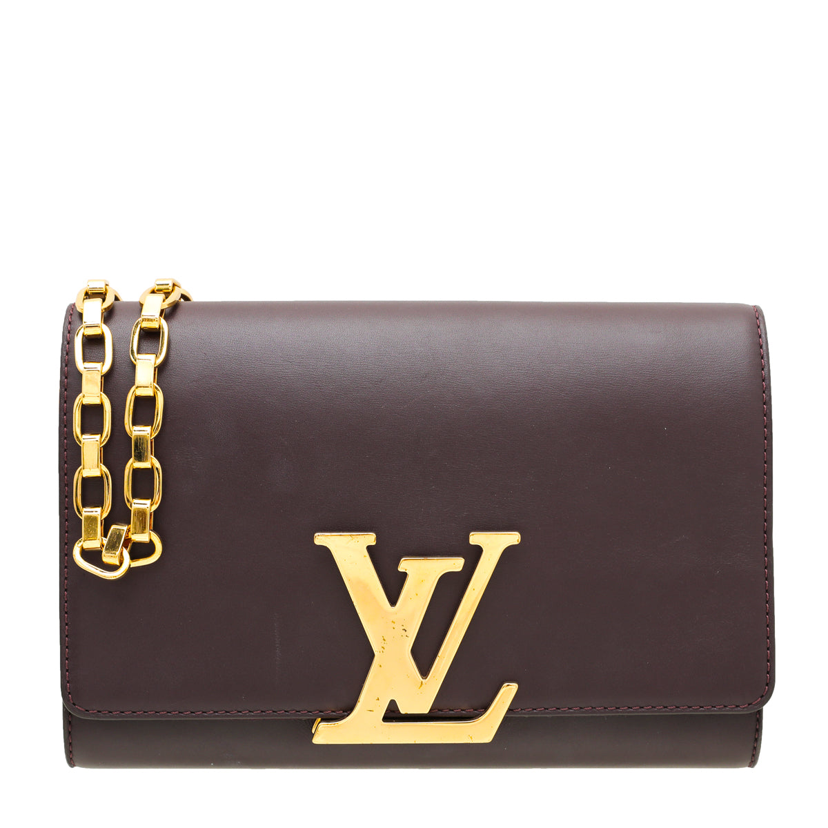Louis Vuitton Violet Louise Matte Chain Clutch-Louis Vuitton-THE CLOSET