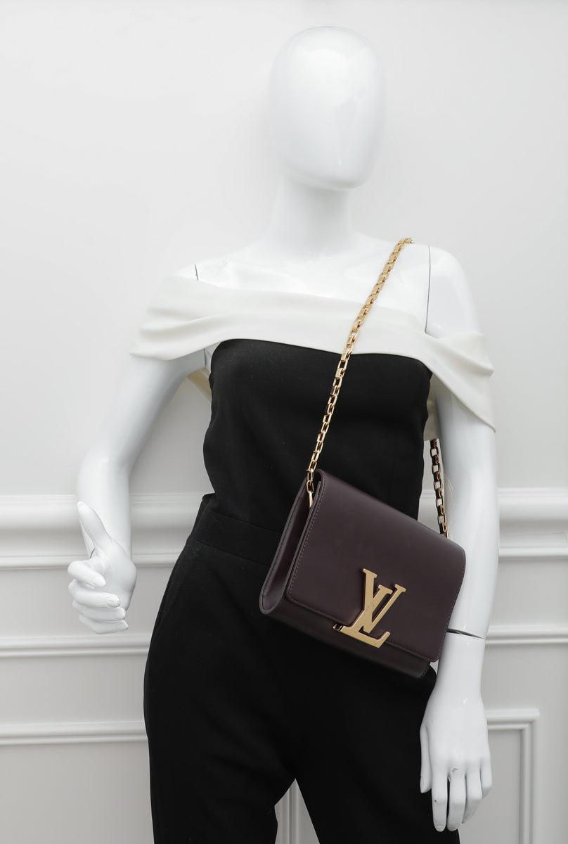 LOUIS VUITTON Chain Louise GM Calfskin Leather Shoulder Bag