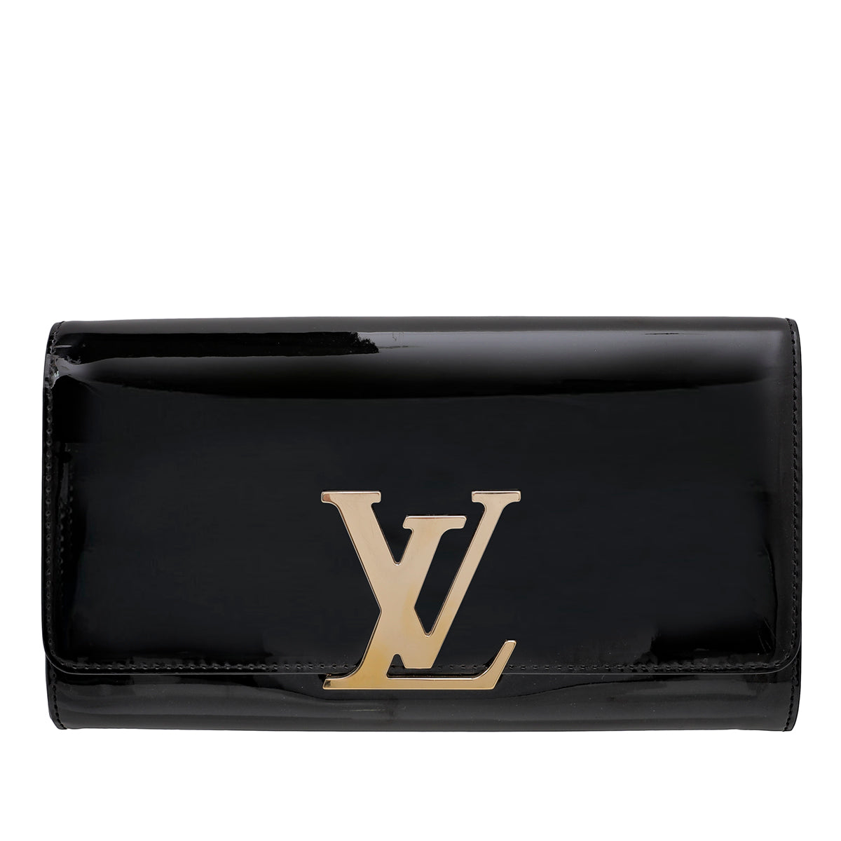 Louis Vuitton Black Louise Vernis Clutch-Louis Vuitton-THE CLOSET