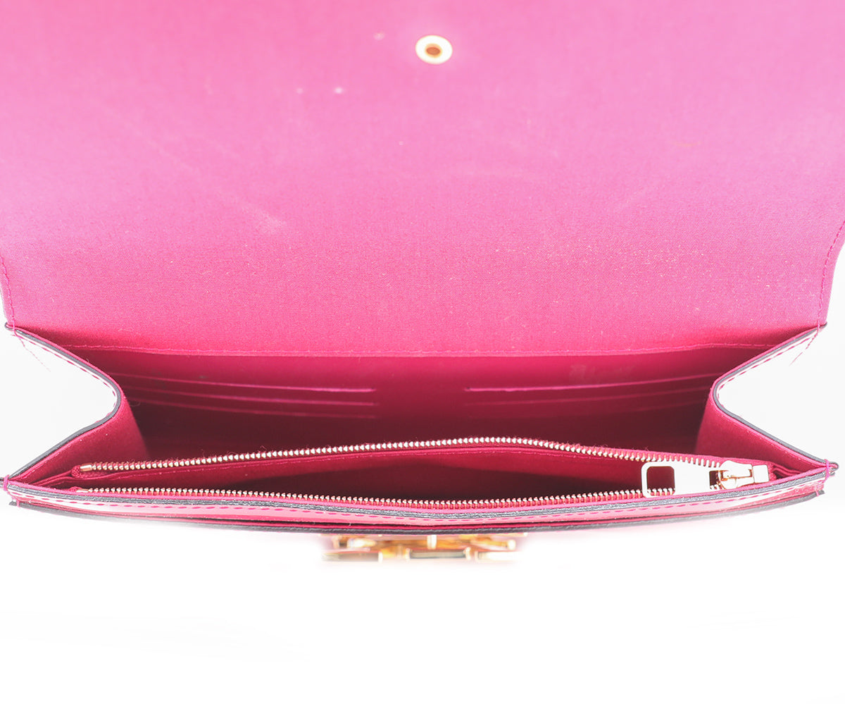 Louis Vuitton Framboise Vernis Louise Clutch