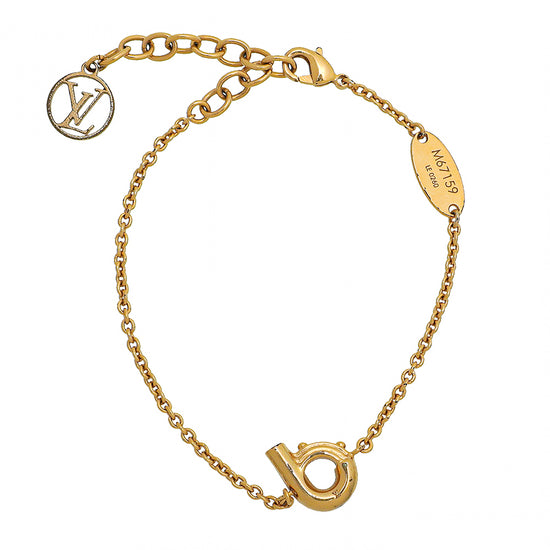 Louis Vuitton Gold LV and Me Letter B Bracelet