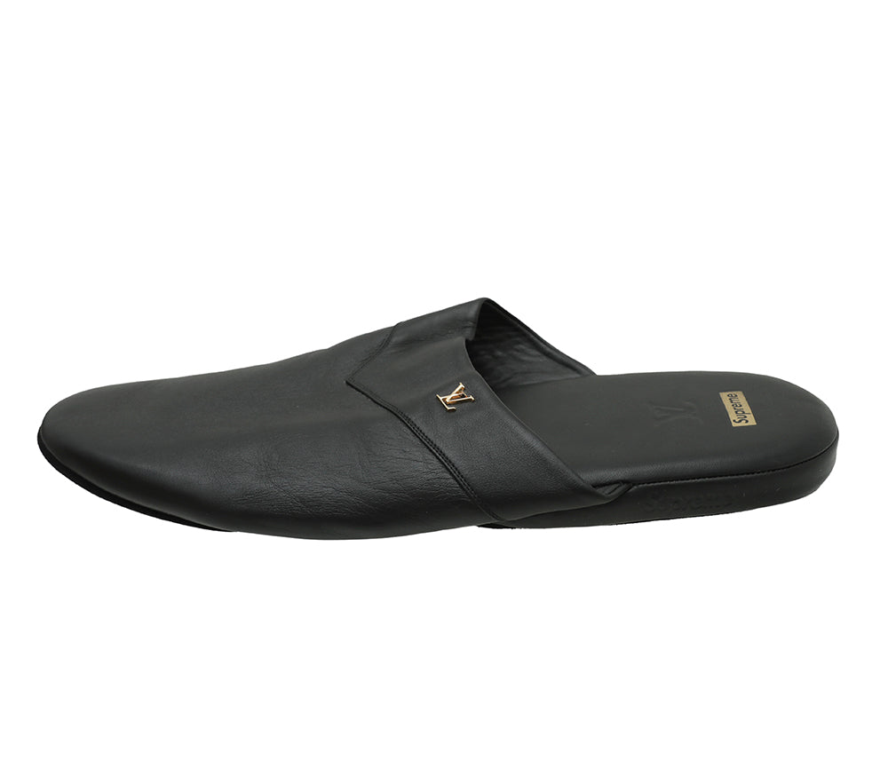 Louis Vuitton Black X Supreme High Slippers 8-Louis Vuitton-THE CLOSET