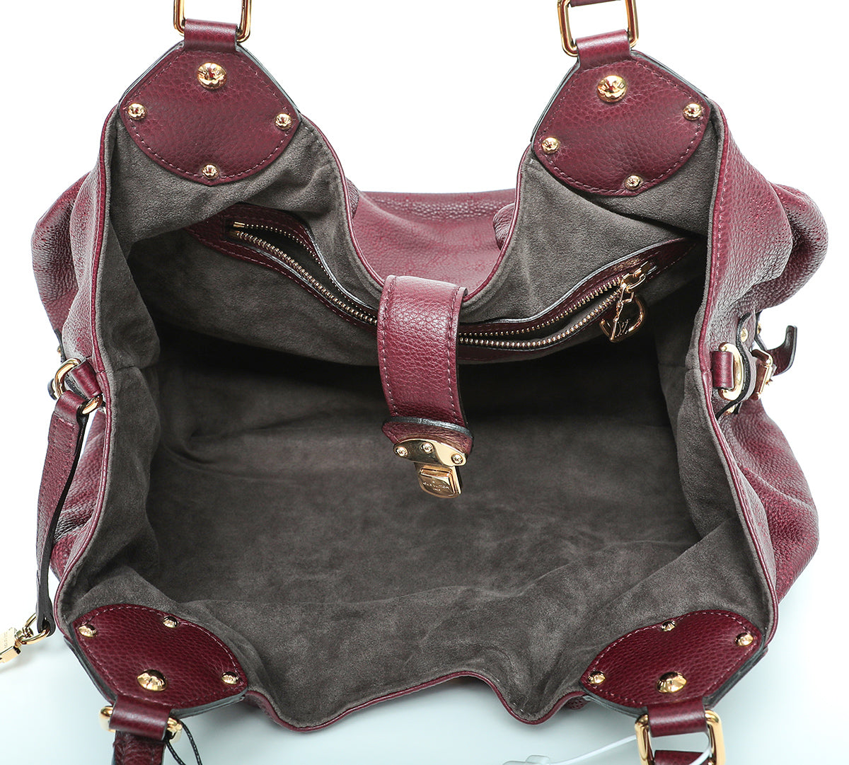 Louis Vuitton Maroon Mahina Tote Bag-Louis Vuitton-THE CLOSET