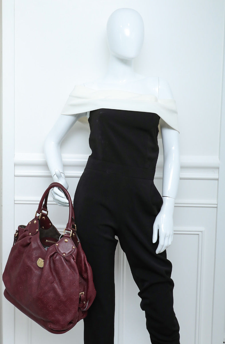 Louis Vuitton Maroon Mahina Tote Bag-Louis Vuitton-THE CLOSET