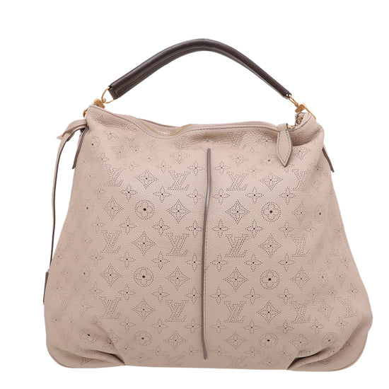 Louis Vuitton Sable Mahina Selene Bag W- Detachable Pouch
