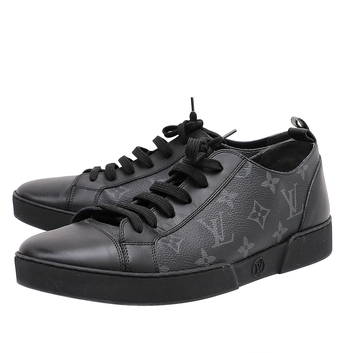Louis Vuitton Black Match Up Sneakers 40-Louis Vuitton-THE CLOSET