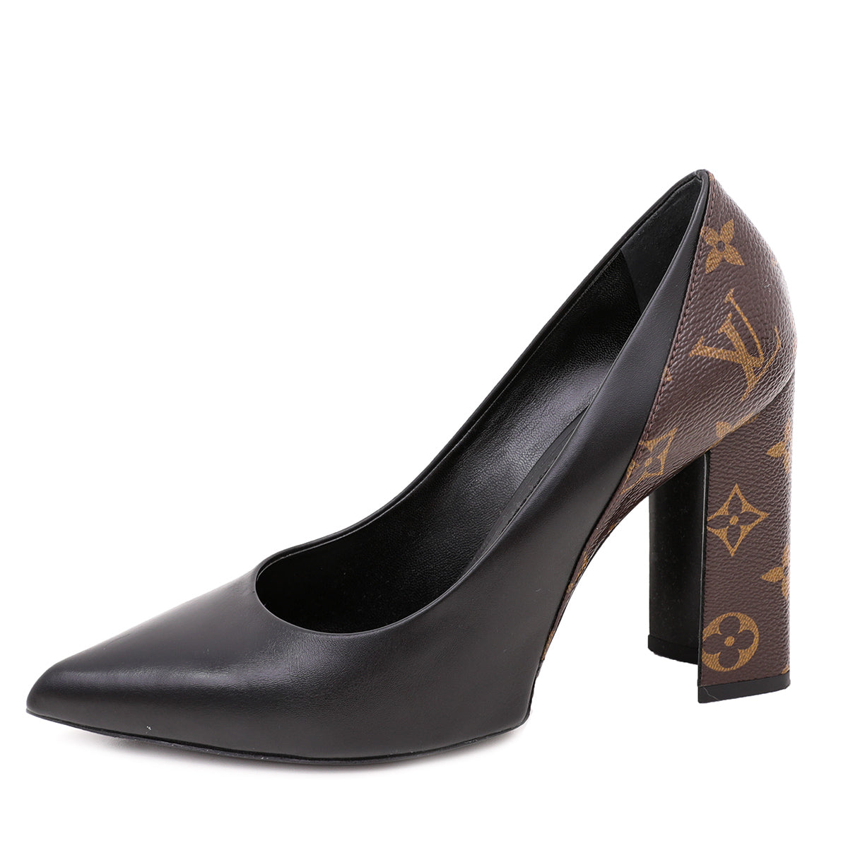 Louis Vuitton Black Monogram Matchmake Pump 39-Louis Vuitton-THE CLOSET