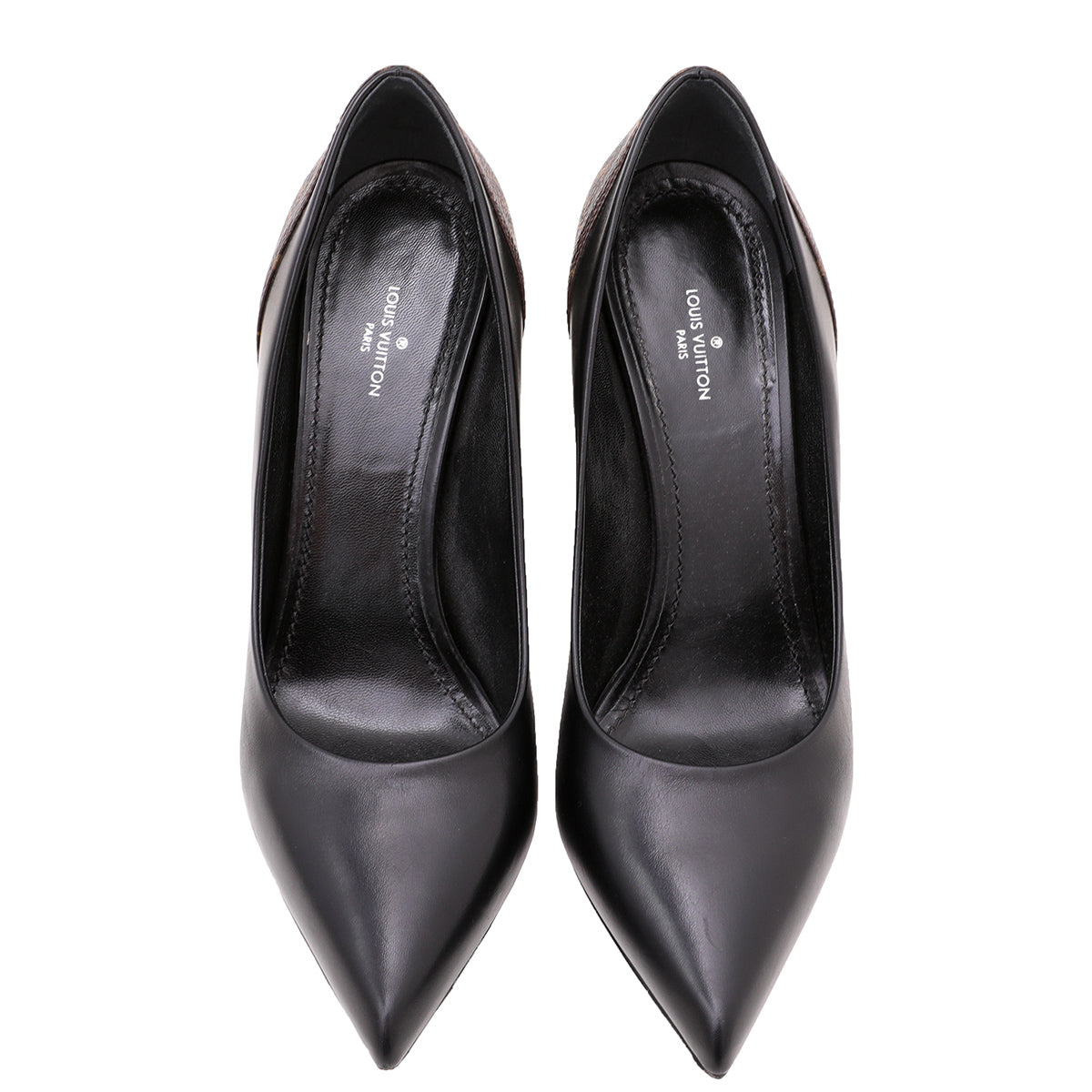 Louis Vuitton Black Monogram Matchmake Pump 39-Louis Vuitton-THE CLOSET