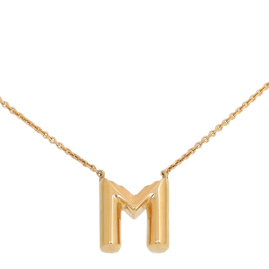 Louis Vuitton LV & Me Letter 'M' Bracelet - Gold-Tone Metal Charm
