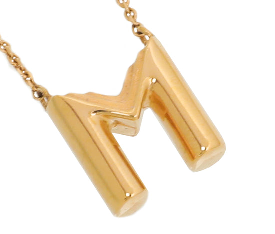LOUIS VUITTON LV And Me Letter F Necklace Gold 349008