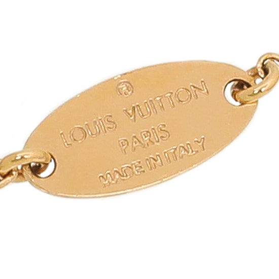 LOUIS VUITTON LV And Me Hashtag Necklace Gold 293302
