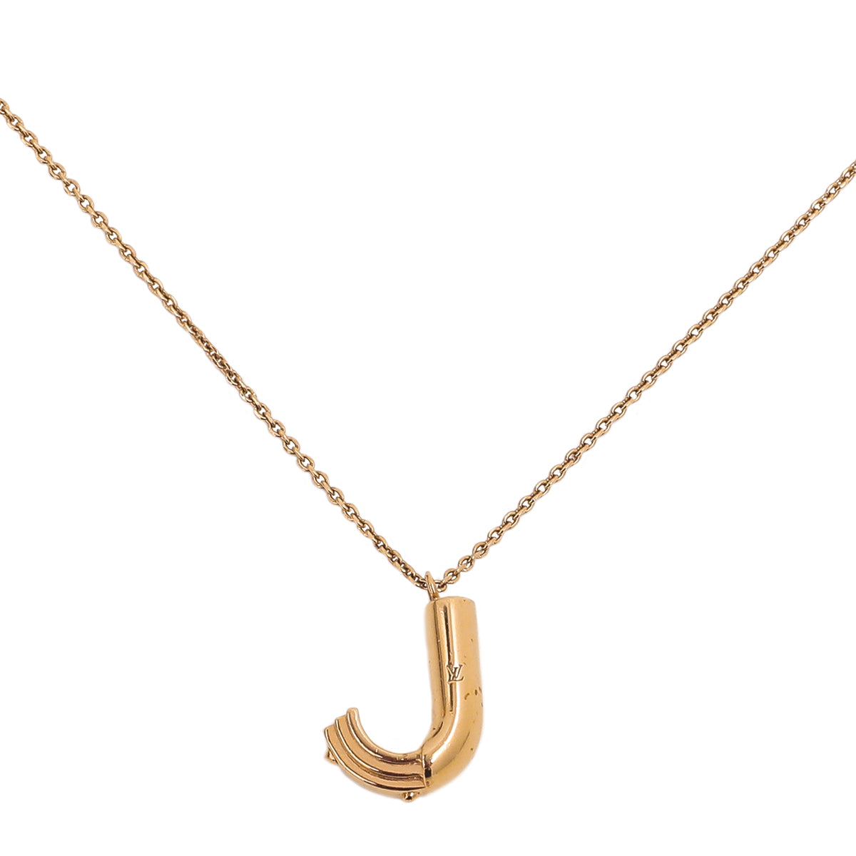 Louis Vuitton Gold Finish & Me Letter J Necklace – The Closet
