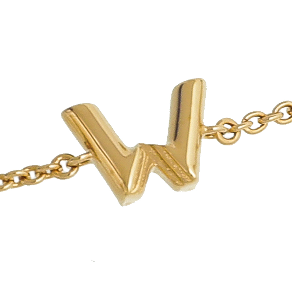 LOUIS VUITTON LV & Me Bracelet Letter W Gold Metal M67180