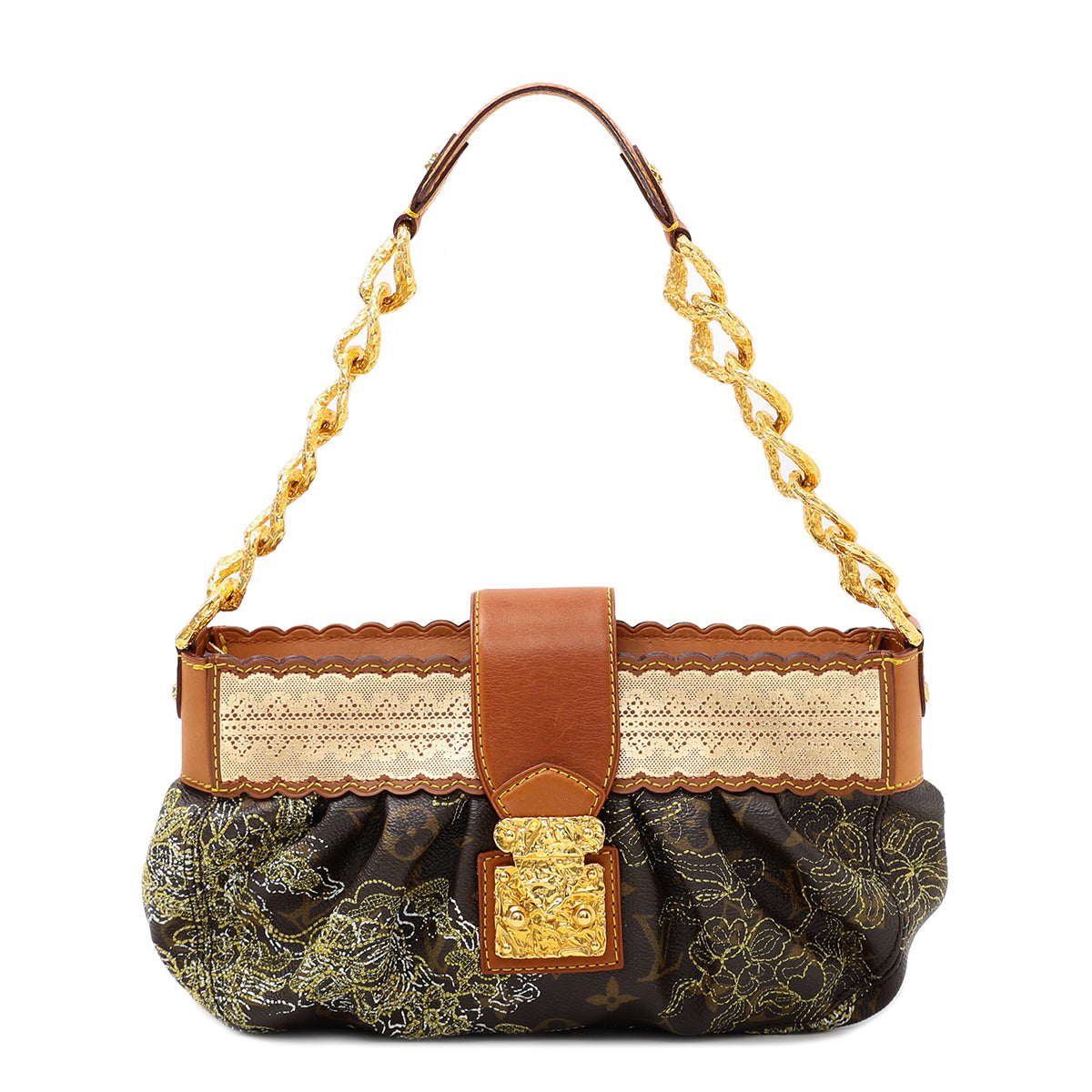 Louis Vuitton Brown Monogram Dentelle Kirsten Bag-Louis Vuitton-THE CLOSET