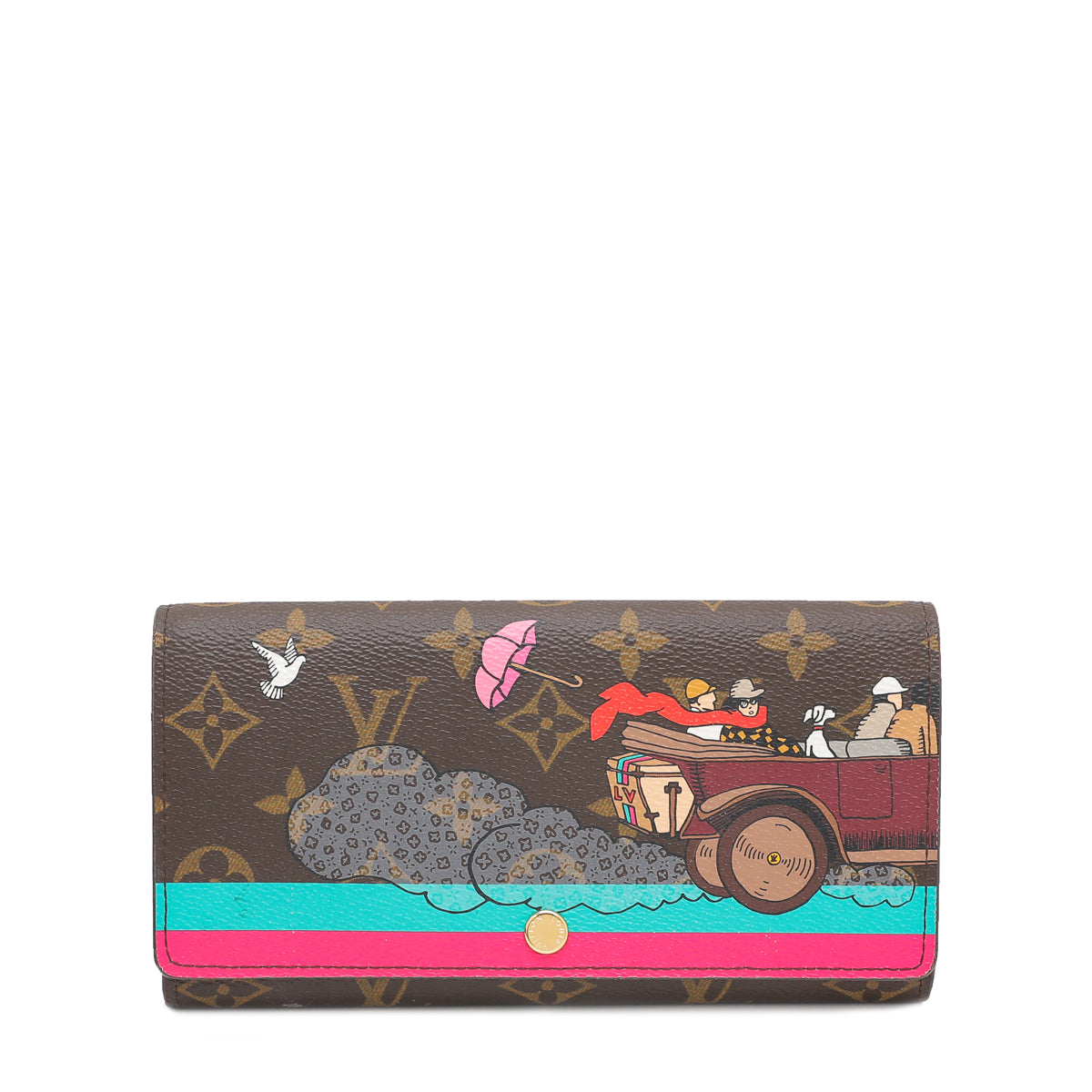 Louis Vuitton Fuschia Monogram Christmas Animation Evasion Wallet-Louis Vuitton-THE CLOSET