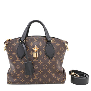 Louis Vuitton Noir Monogram Flower Zipped Tote PM Bag