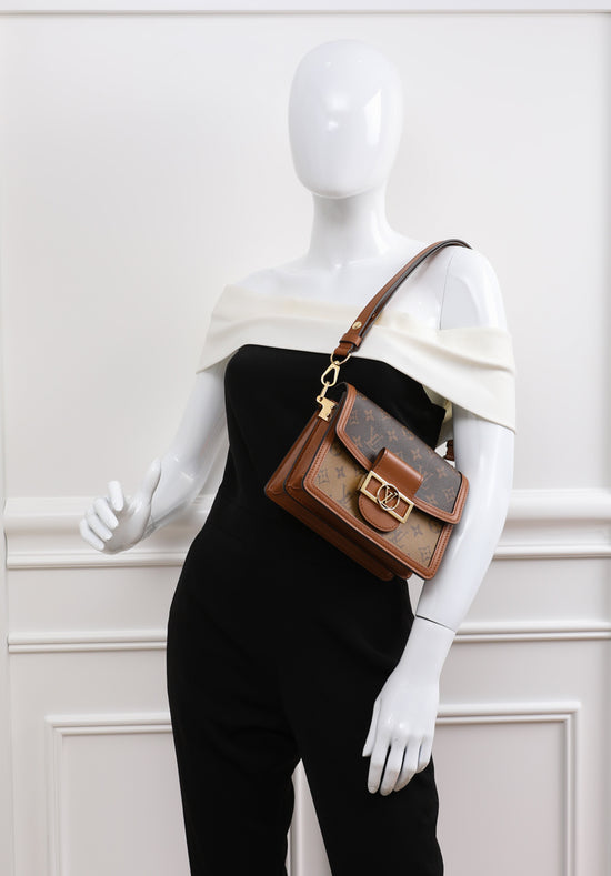Dauphine mini leather handbag Louis Vuitton Brown in Leather - 22170769