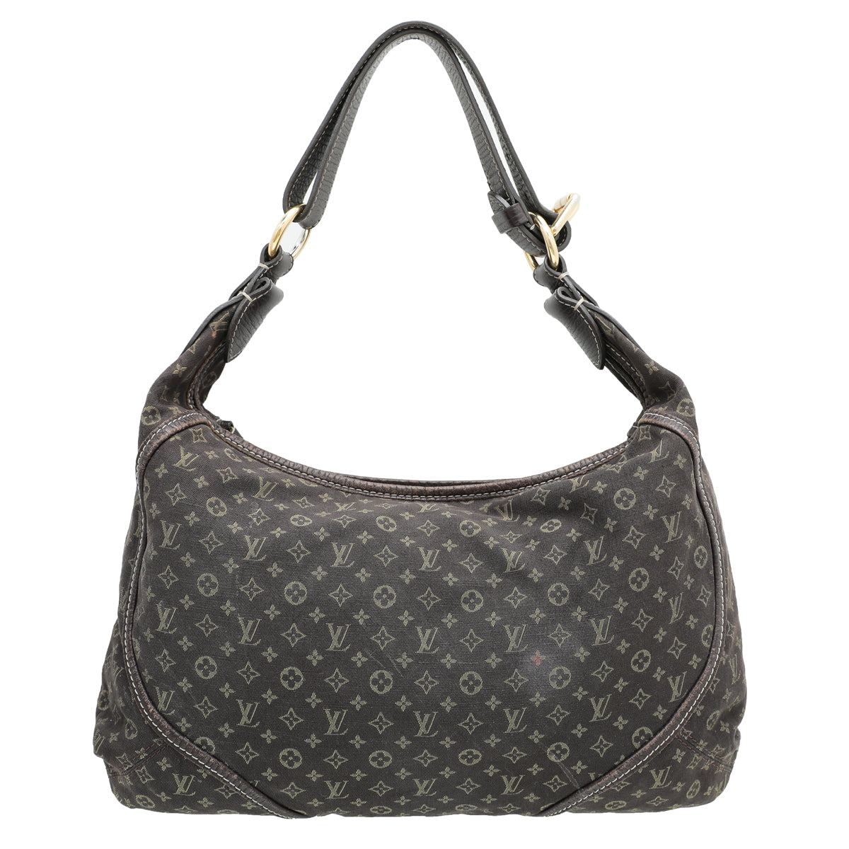 Louis Vuitton Brown Mini Lin Monogram Manon MM Bag-Louis Vuitton-THE CLOSET
