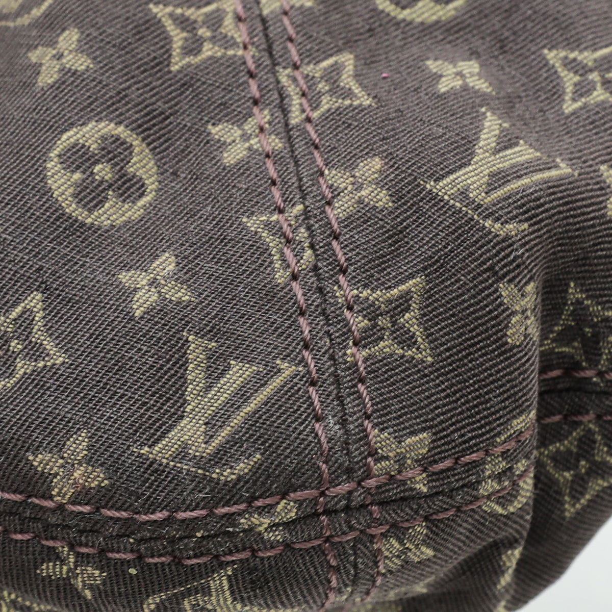 Louis Vuitton Brown Mini Lin Monogram Manon MM Bag-Louis Vuitton-THE CLOSET