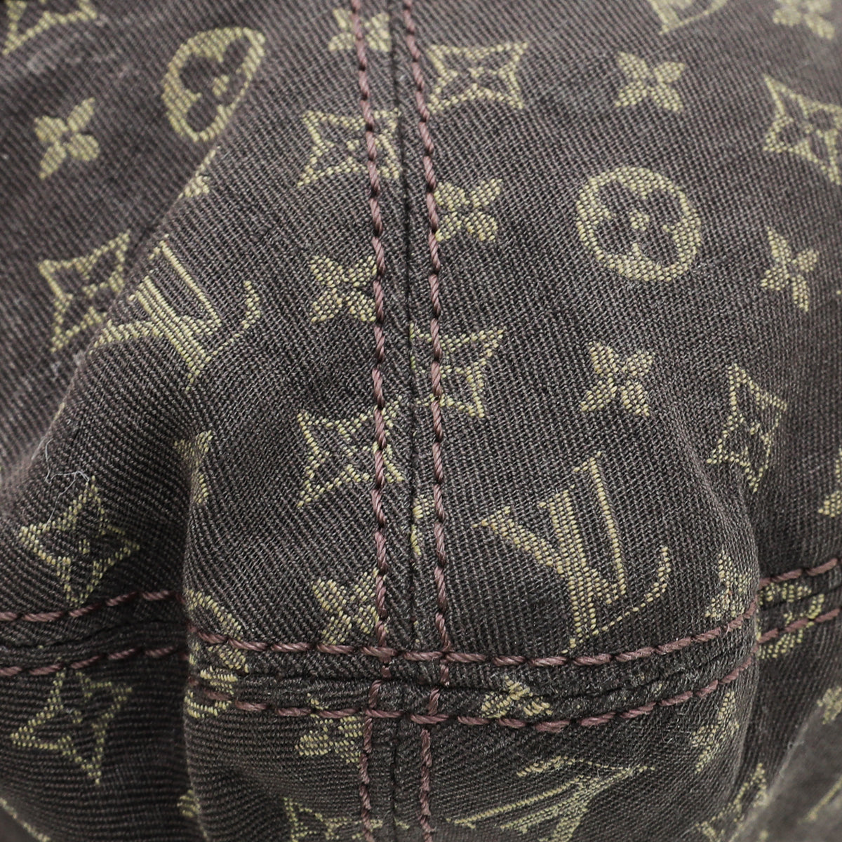 Louis Vuitton Brown Mini Lin Monogram Manon MM Bag-Louis Vuitton-THE CLOSET