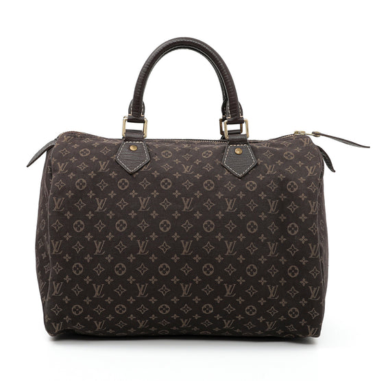 Louis Vuitton Brown Mini Lin Speedy 30 Bag