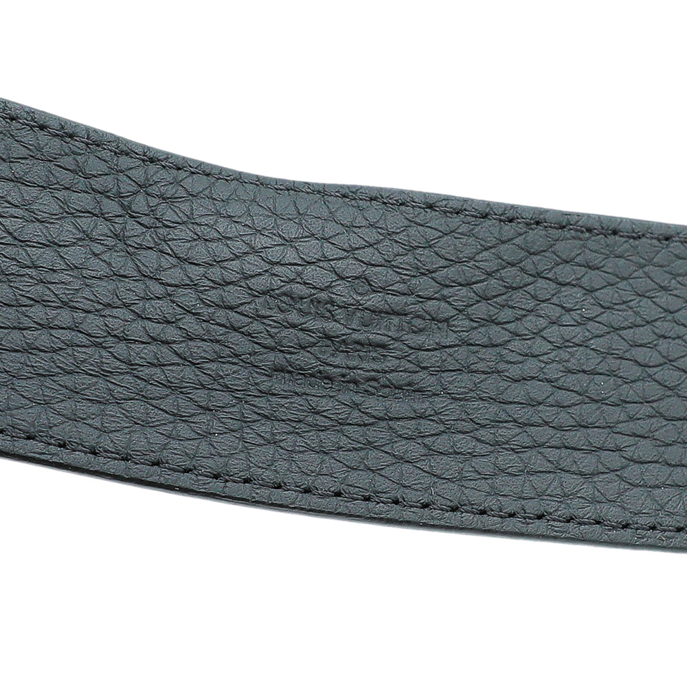 Louis Vuitton Black Monogram Embossed Initial Reversible Belt 34-Louis Vuitton-THE CLOSET