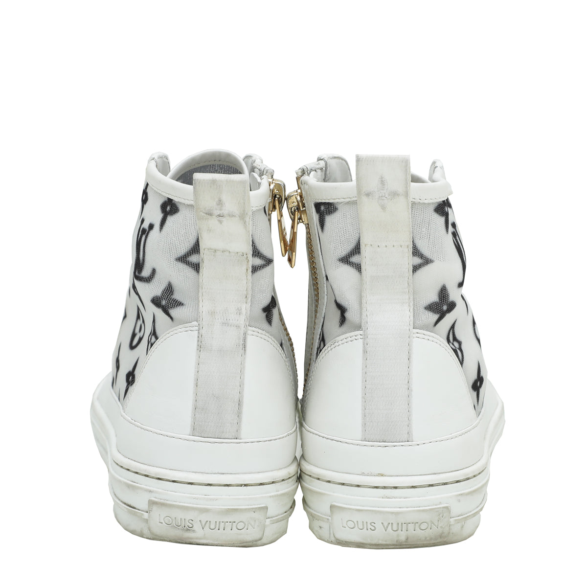 Louis Vuitton Bicolor Monogram Mesh Stellar High Top Sneakers 36.5-Louis Vuitton-THE CLOSET